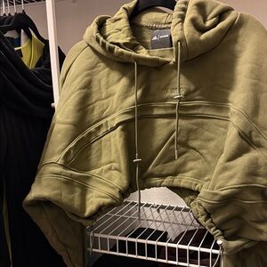 IVY PARK Khaki Cropped Hoodie